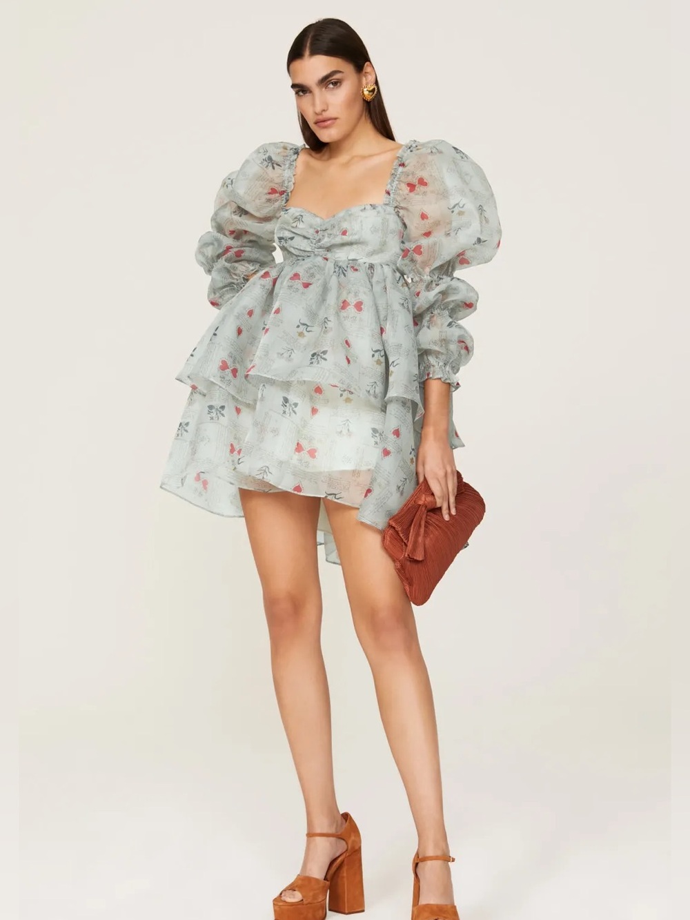 Selkie The Moonlight Dress in Love Letter Hearts Script Print